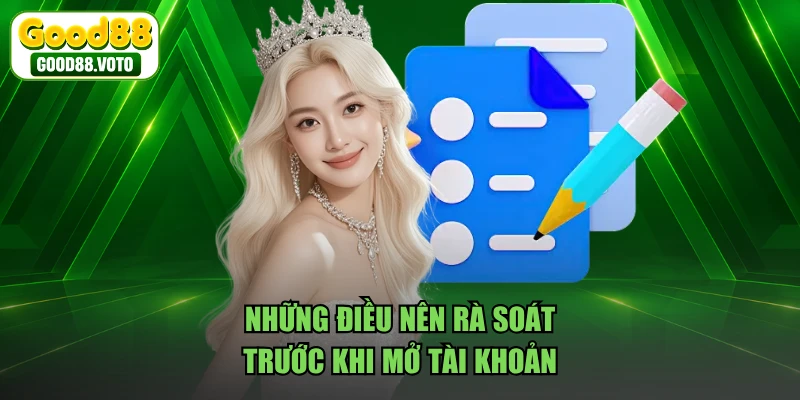 Những điều nên rà soát trước khi mở tài khoản 